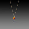 Ruby and Gold Disk Necklace