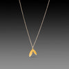 Gold Double Leaf Necklace