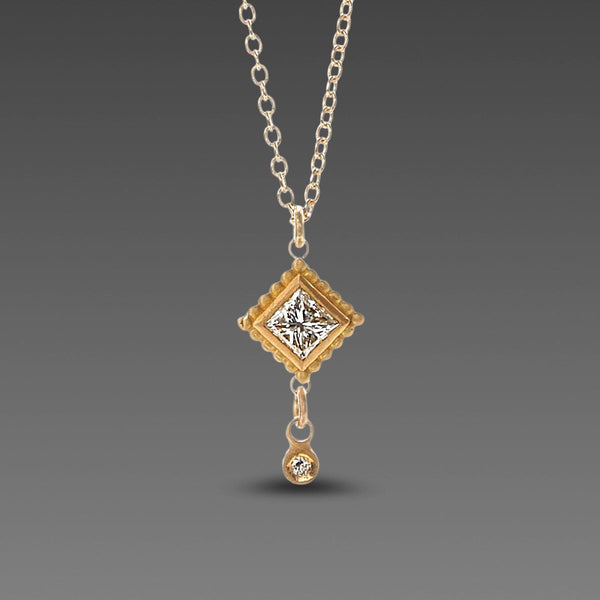 Delicate Square Diamond Necklace
