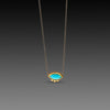 Marquise Turquoise Necklace with Diamonds
