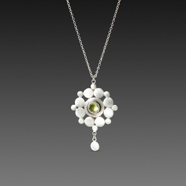 Sterling & Peridot Mandala Necklace