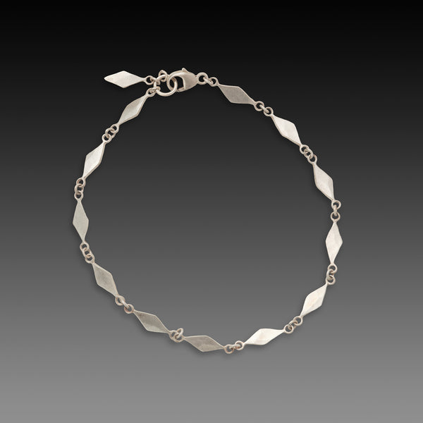 Silver Rhombus Link Bracelet