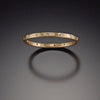 Gold Hammered Band with Eternity Diamonds