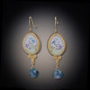 Oval Bluebird Earrings with London Blue Topaz