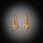 Gold Leaf Trio Earrings with Diamonds