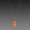 Carnelian Necklace with Gold Drop