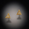 Tiny Triangle Diamond Stud Earrings