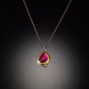 Rose Cut Garnet Necklace with Diamond