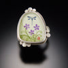 Dragonfly with Violets Ring