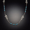 Small Fern and Turquoise Chain Necklace