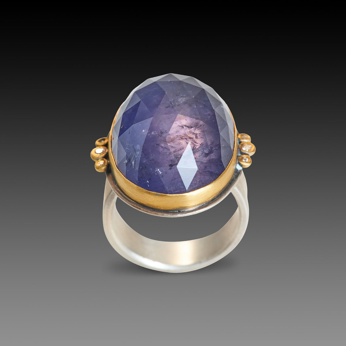 Natural Iolite 7X5 MM Oval December Birthstone 925 Solid Silver Three Stone  Ring | eBay
