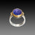 Rose Cut Tanzanite Ring with Diamond Trios