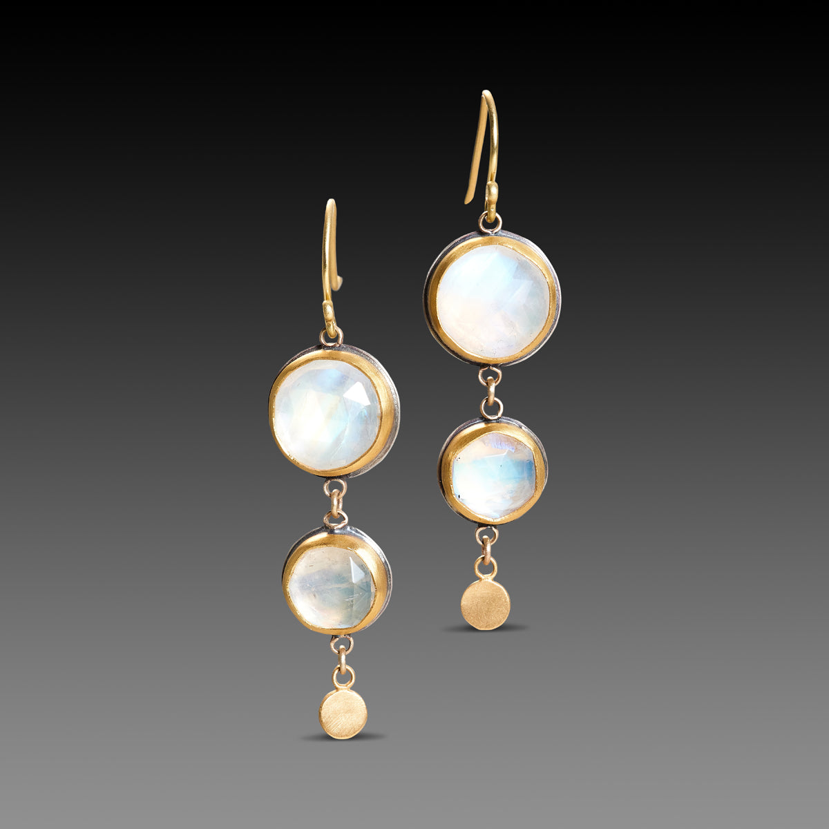 Double Moonstone Earrings