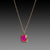 Vibrant Ruby Necklace with Diamonds