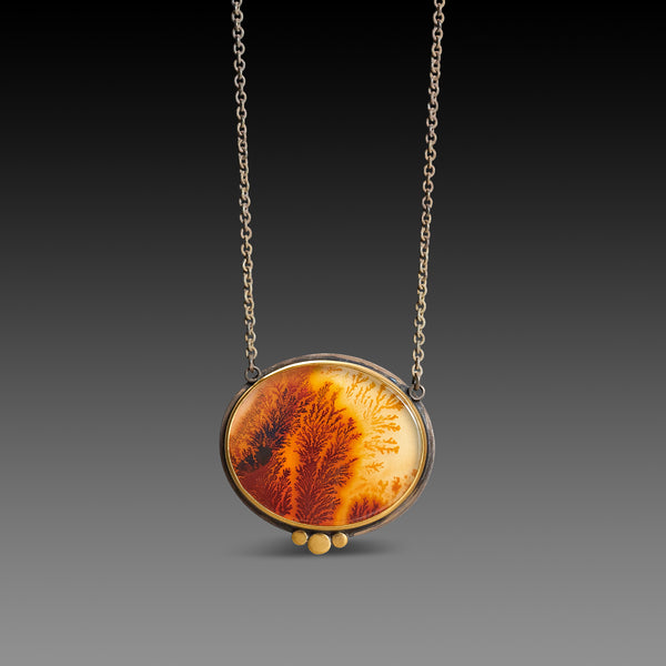 Oval Dendritic Agate Necklace