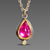 Delicate Ruby Teardrop Necklace