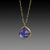 Iolite Teardrop Necklace with Diamond Trio