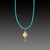 Turquoise Bead Necklace with 22k Charm