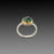 Green Tourmaline Ring with Diamond