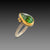 Tourmaline Teardrop Ring with Diamonds