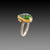 Tourmaline Teardrop Ring with Diamonds