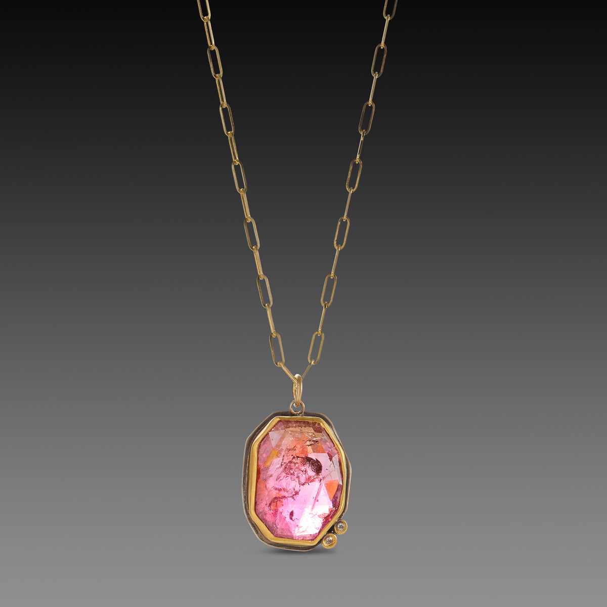 Luminous Pink Tourmaline Necklace