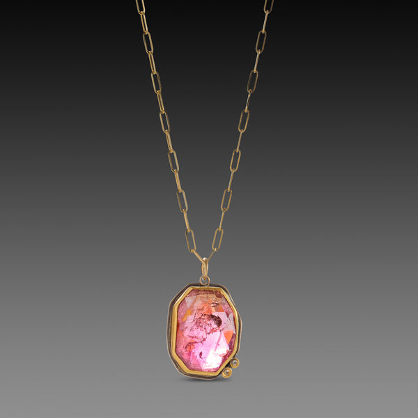 Luminous Pink Tourmaline Necklace