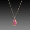 Pink Tourmaline Necklace with Diamonds