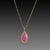 Pink Tourmaline Necklace with Diamonds