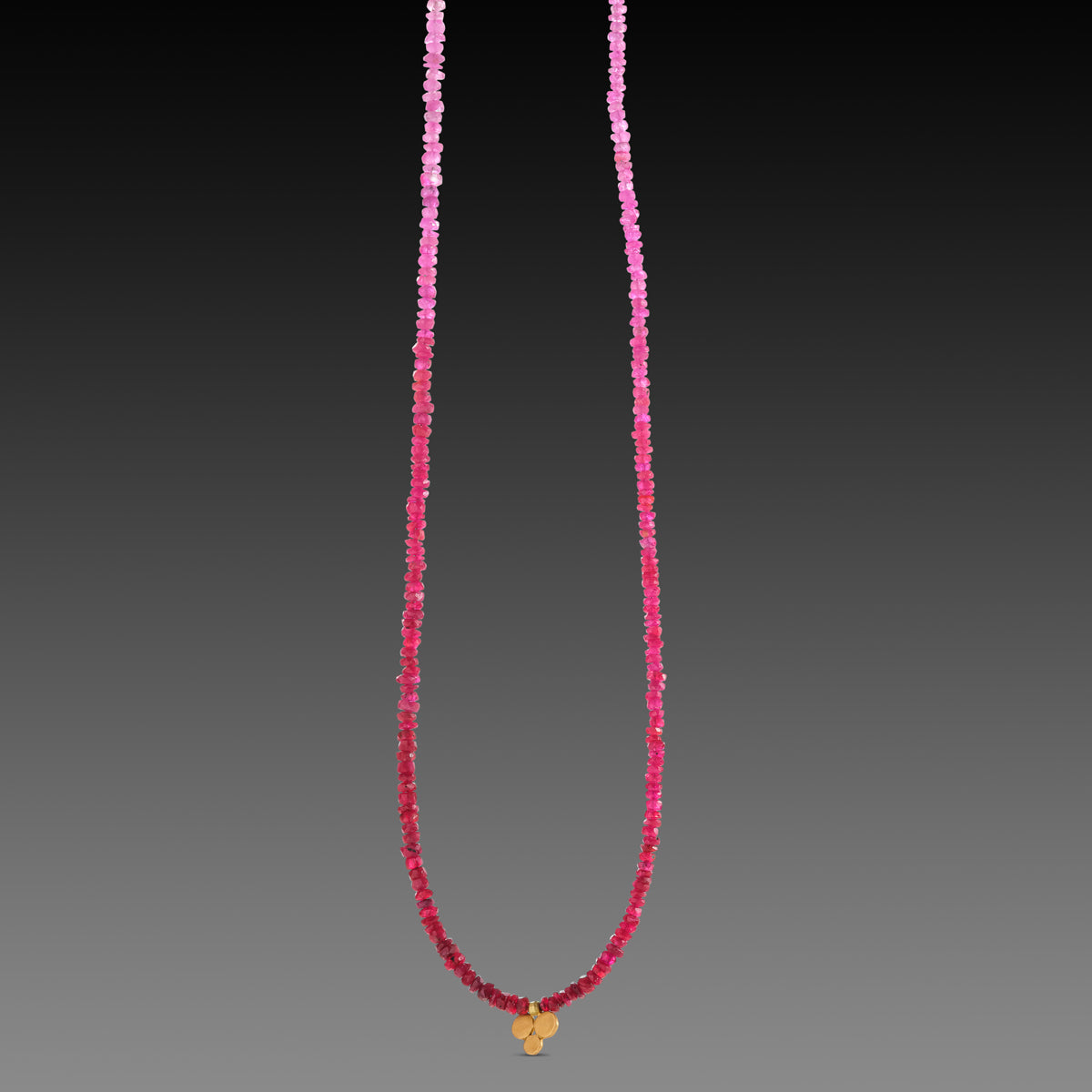 Ombre Ruby Beaded Necklace