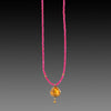 Ruby Beaded Necklace with Sapphire