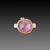 Lavender-Pink Tourmaline Ring with Diamonds