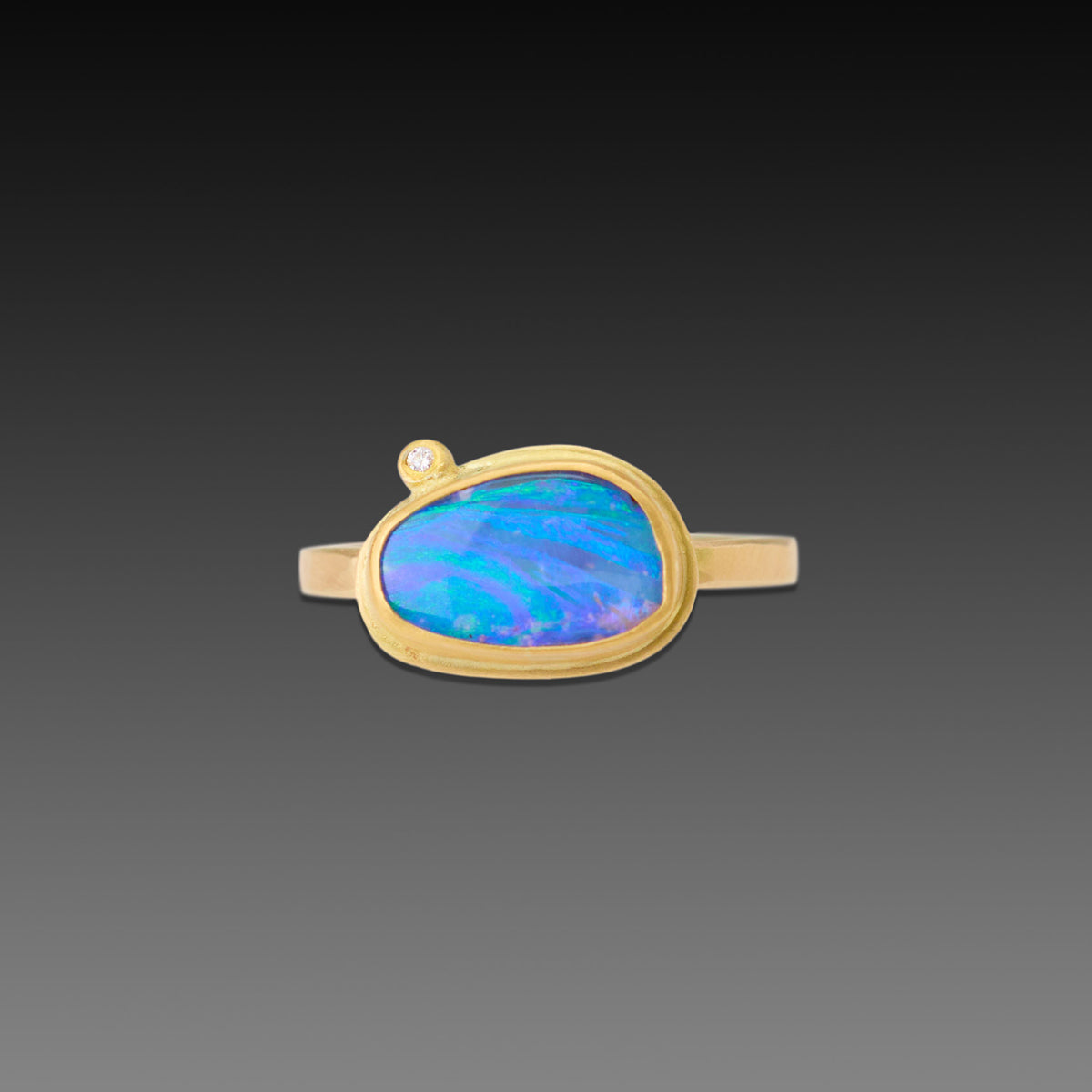 Australian Boulder Opal Ring