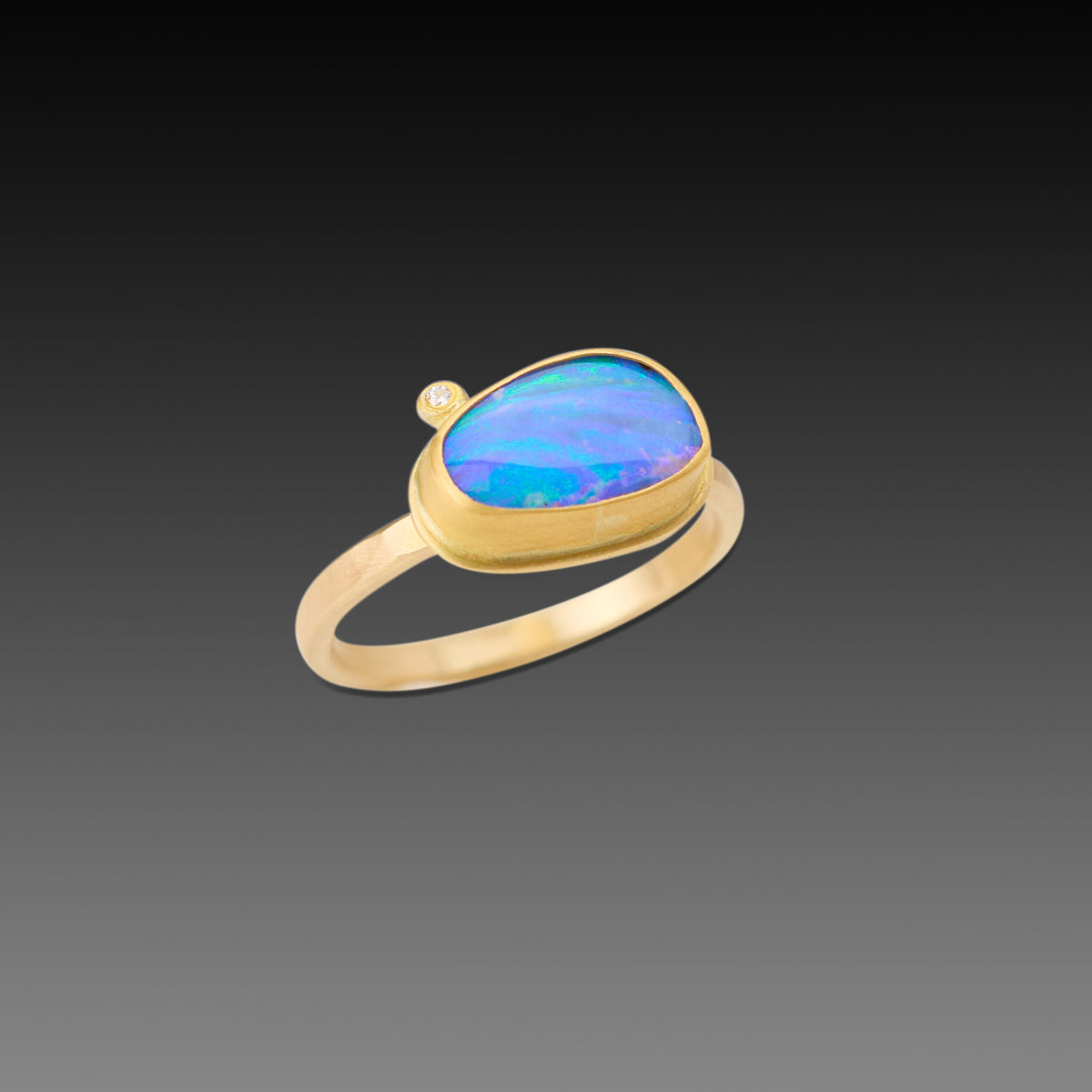 Australian Boulder Opal Ring