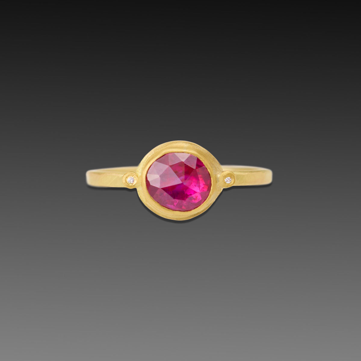 Ruby Ring with Diamonds