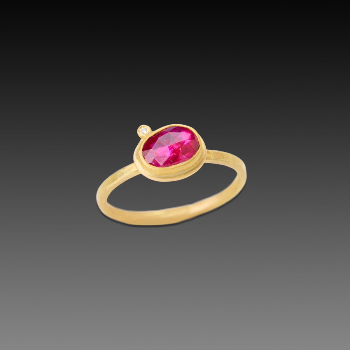 Ruby Ring with Diamond