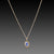 Blue Sapphire Necklace with Diamond Trio