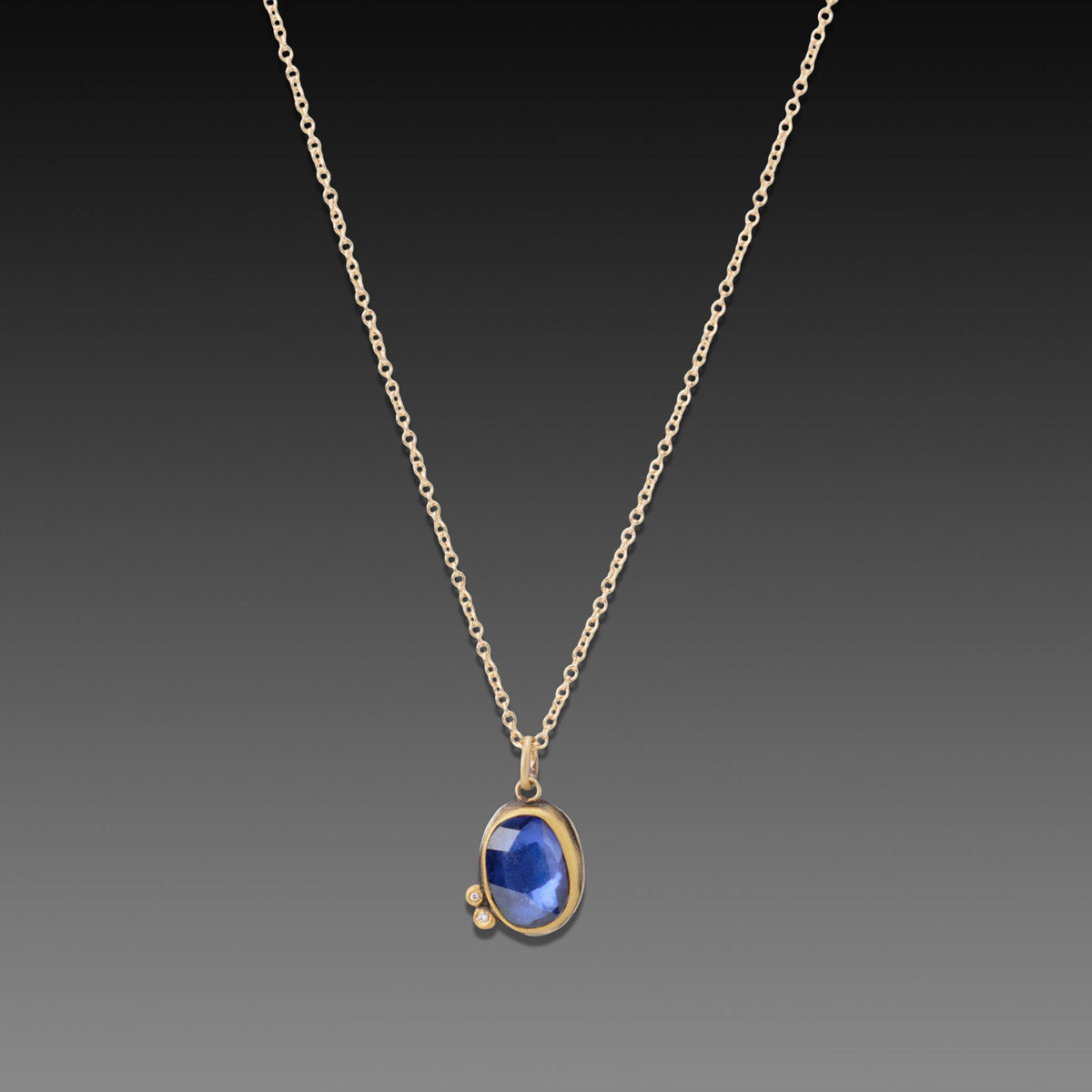 Sapphire Necklace with Diamonds