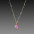 Pink Sapphire Necklace with Diamond