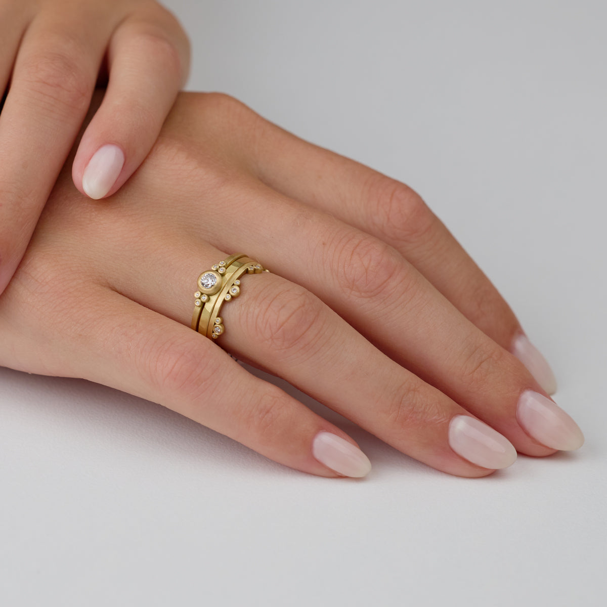 Small Diamond Flourish Ring