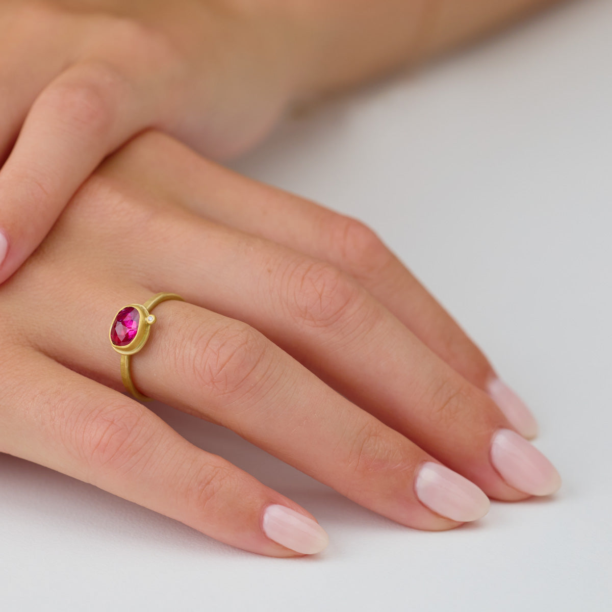 Ruby Ring with Diamond