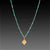 Turquoise Bead Necklace with 22k Diamond Charm