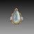 Moss Aquamarine Teardrop Ring