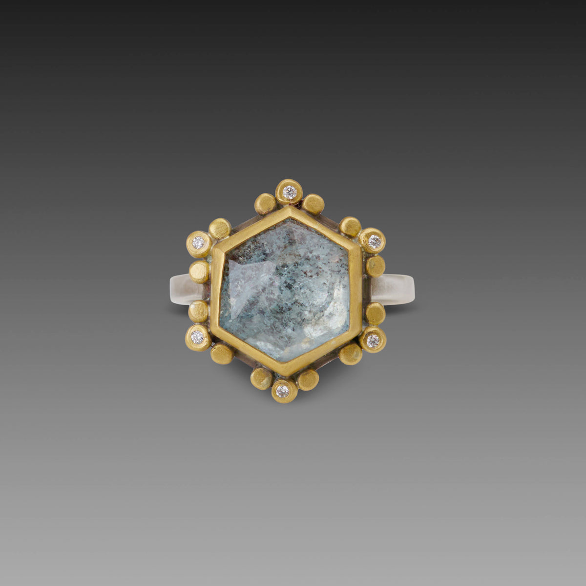 Moss Aquamarine Star Ring