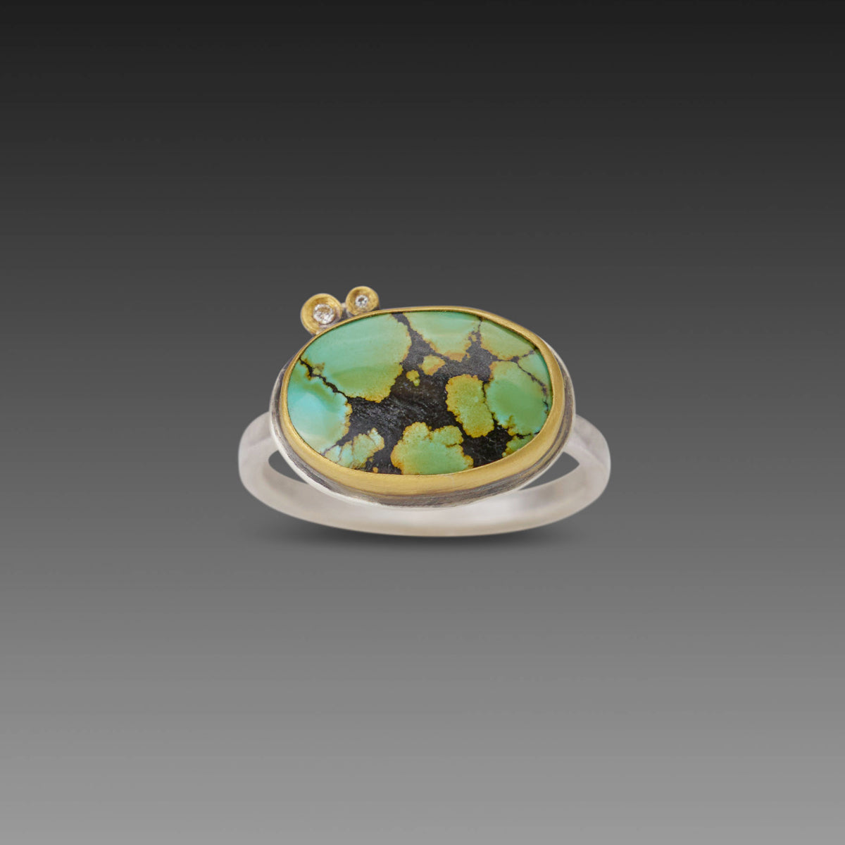 Turquoise Ring with Diamonds