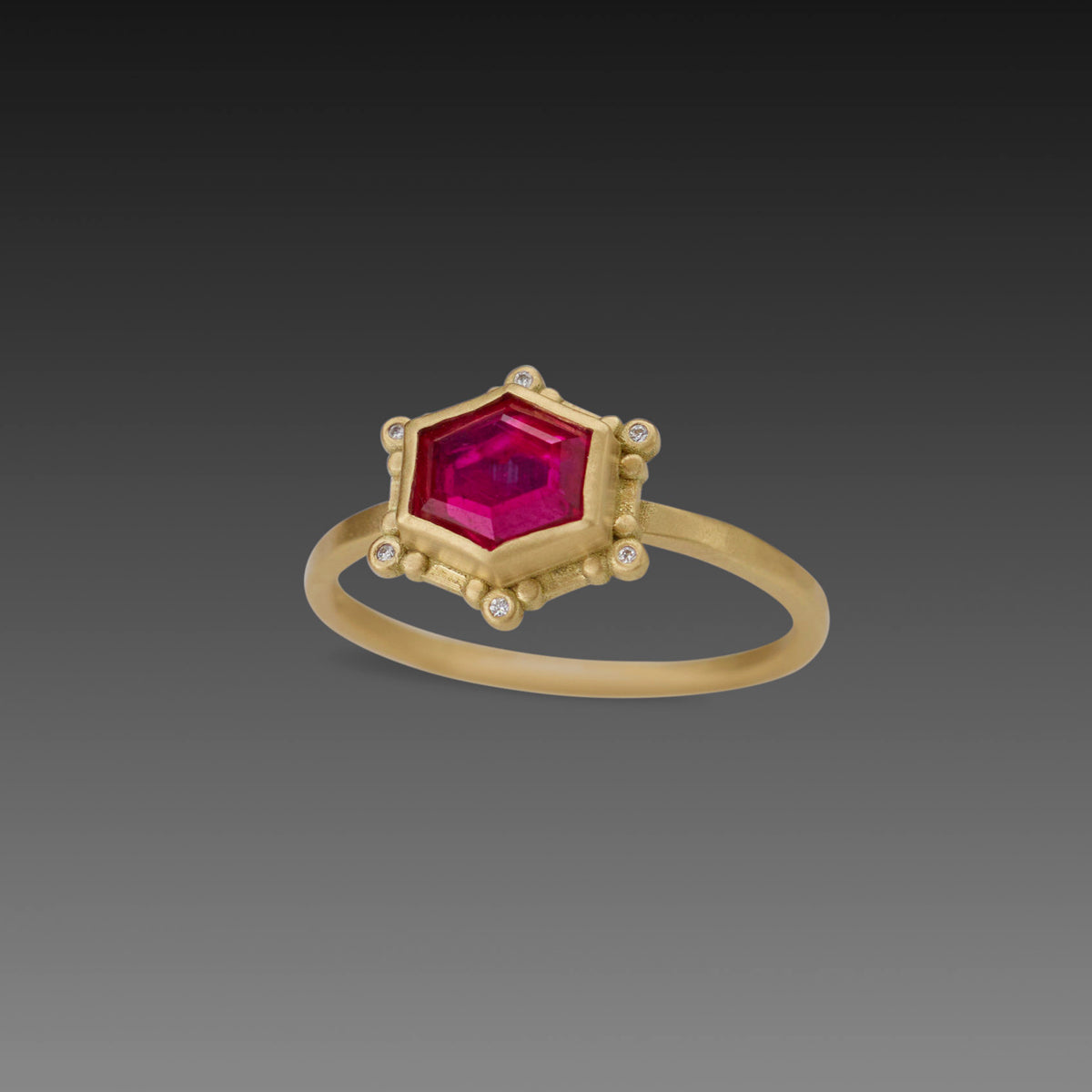 Ruby Ring with Diamonds