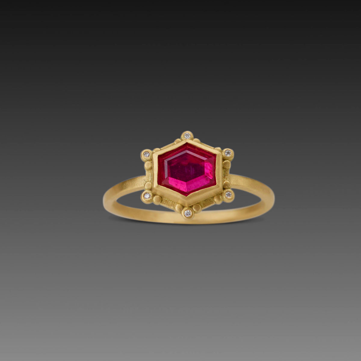 Ruby Ring with Diamonds