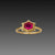 Ruby Ring with Diamonds