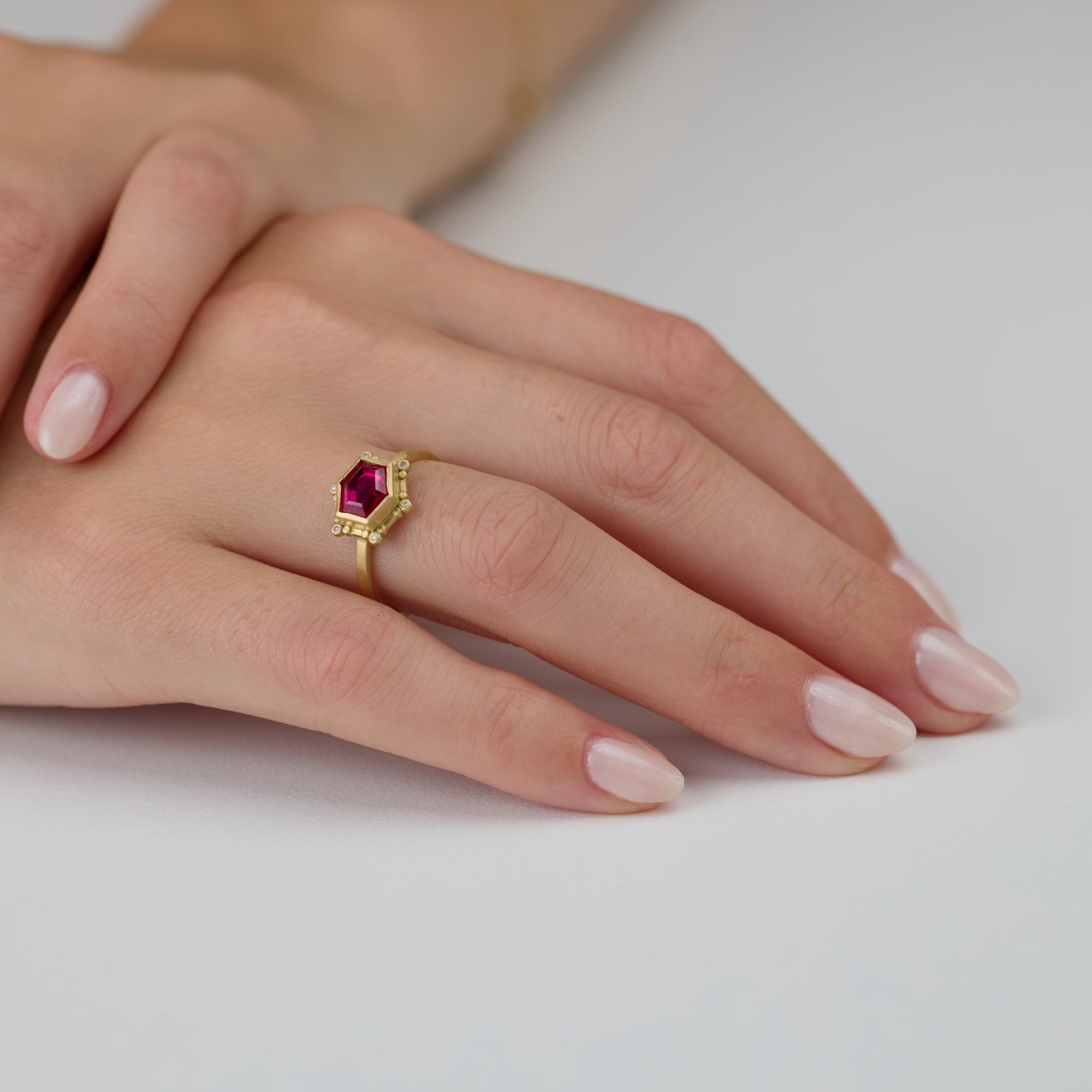 Ruby Ring with Diamonds