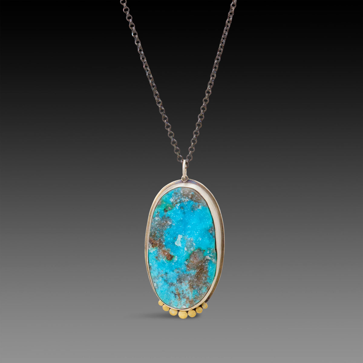 Chrysocolla Druzy Necklace